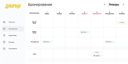 Админ панель Заимка